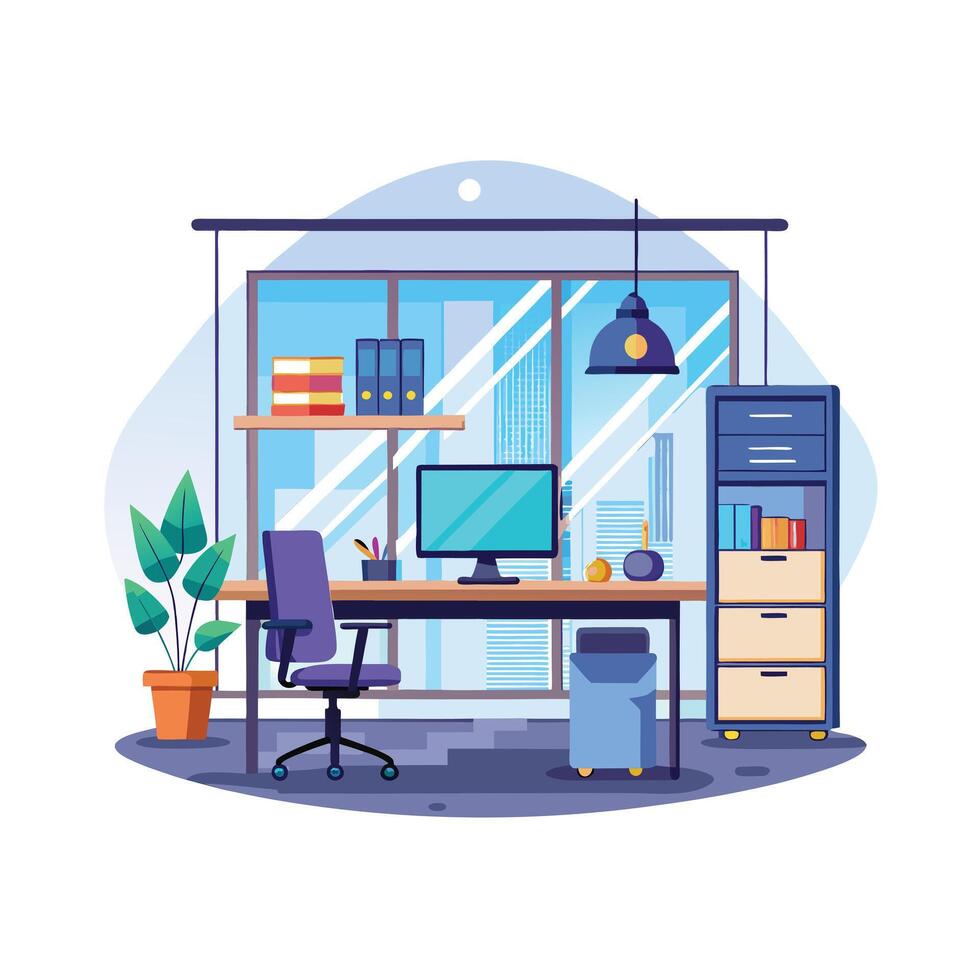 Realistic Office Moments Illustration Concepts vector
