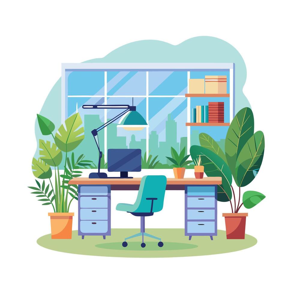 Realistic Office Moments Illustration Concepts vector
