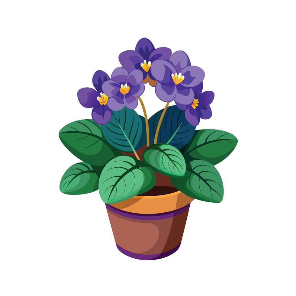 Beautiful Flowerpot Houseplant Illustration vector
