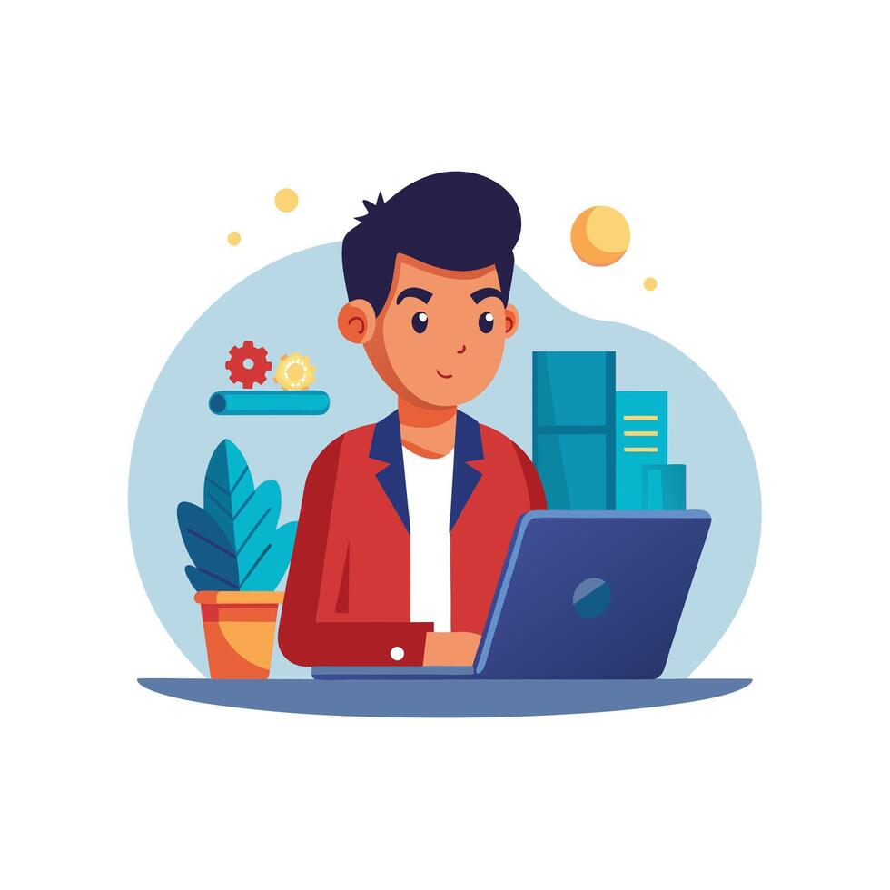 Realistic Office Moments Illustration Concepts vector