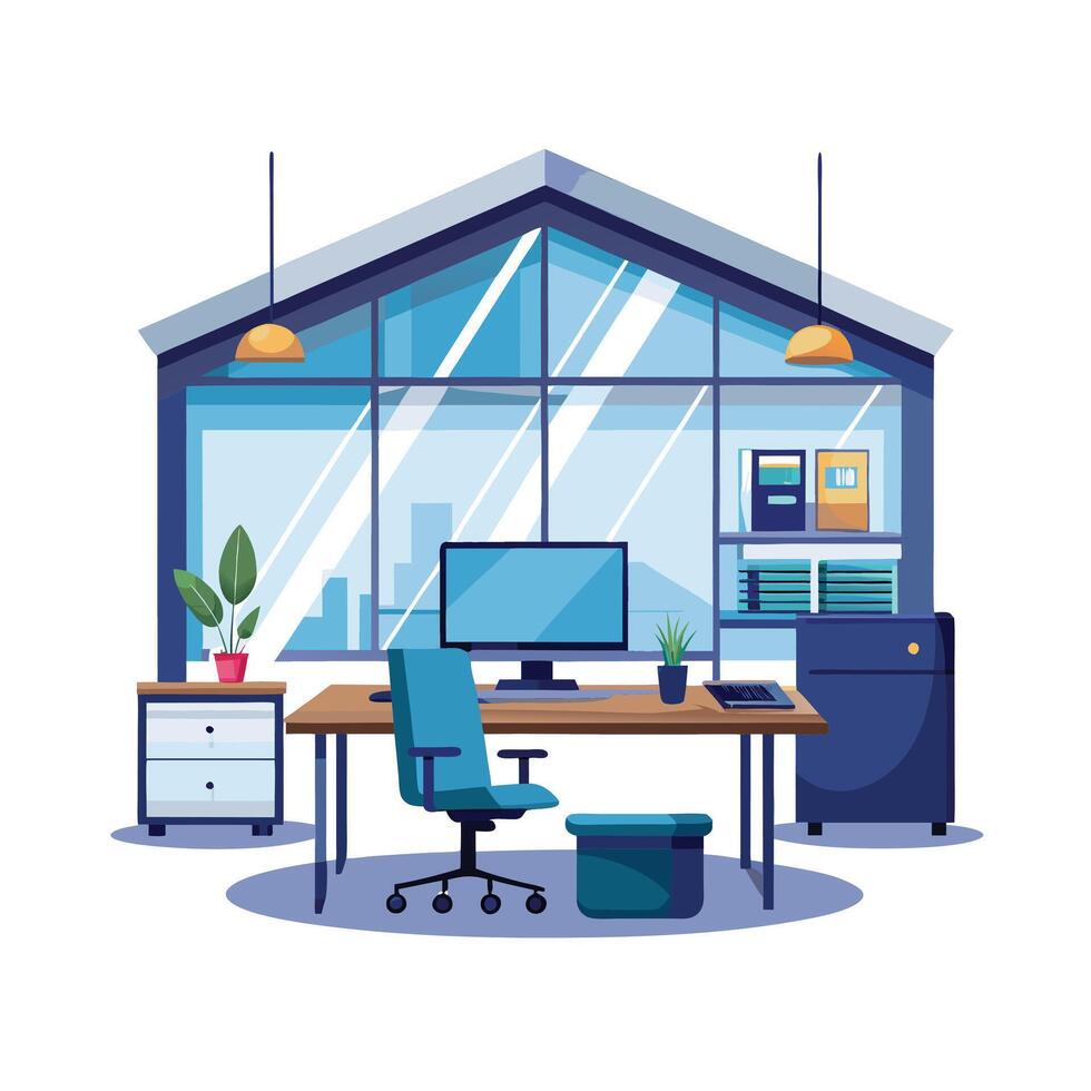 Realistic Office Moments Illustration Concepts vector