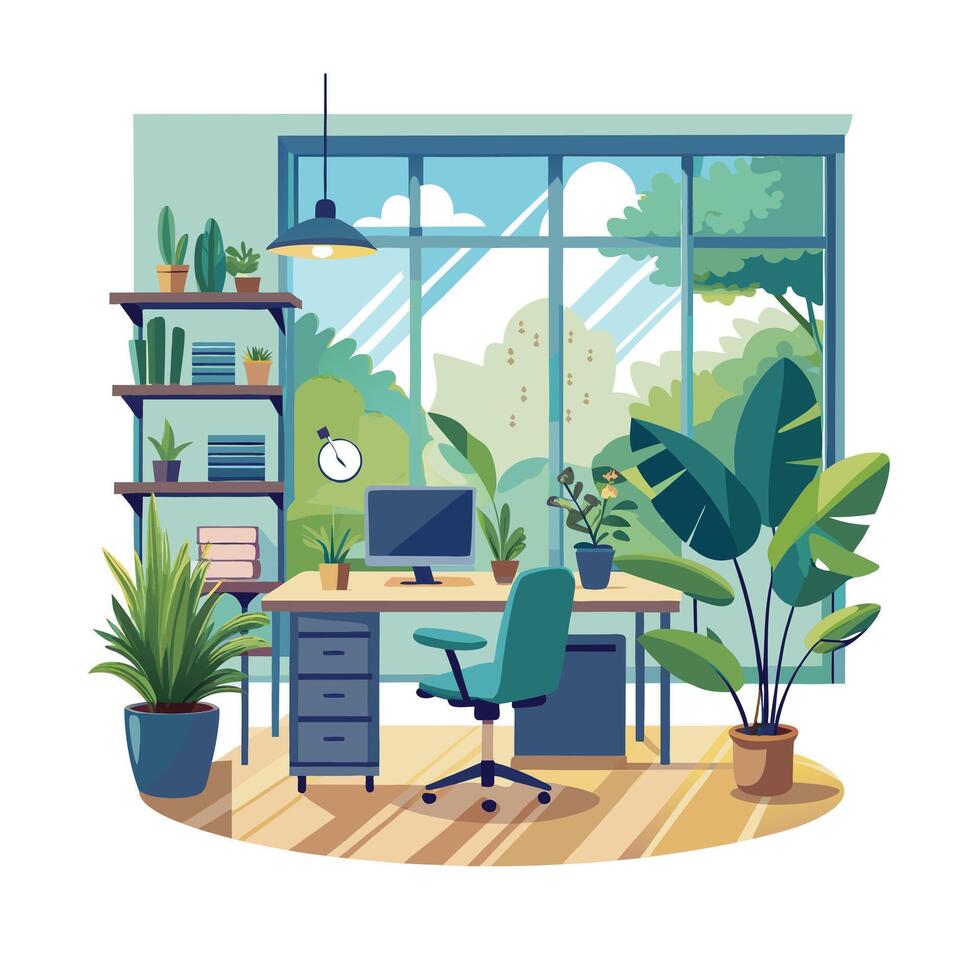 Realistic Office Moments Illustration Concepts vector