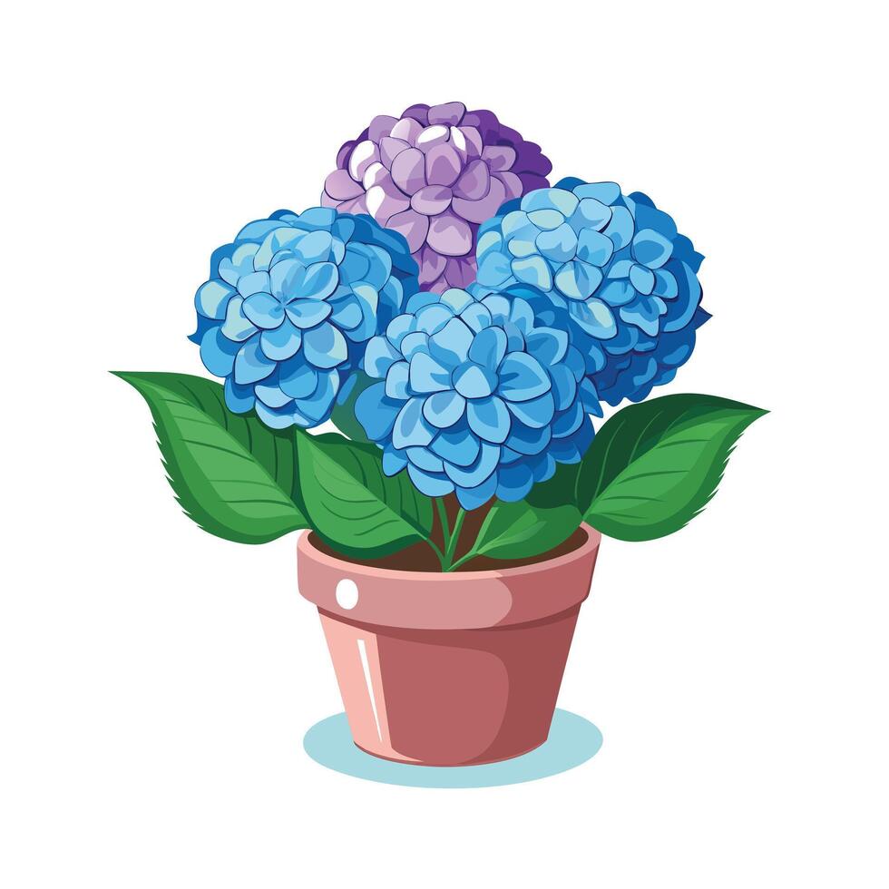 Beautiful Flowerpot Houseplant Illustration vector