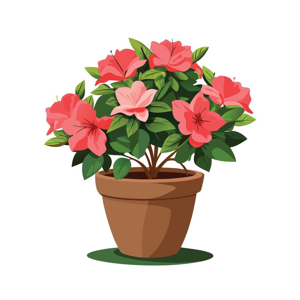 Beautiful Flowerpot Houseplant Illustration vector