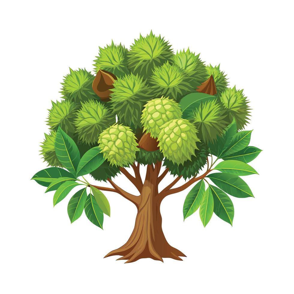 Beautiful Single Big Tree Illustration vector