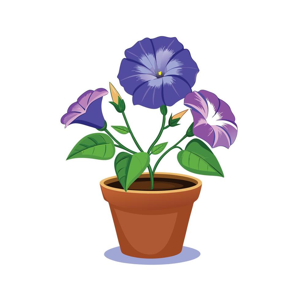 Beautiful Flowerpot Houseplant Illustration vector