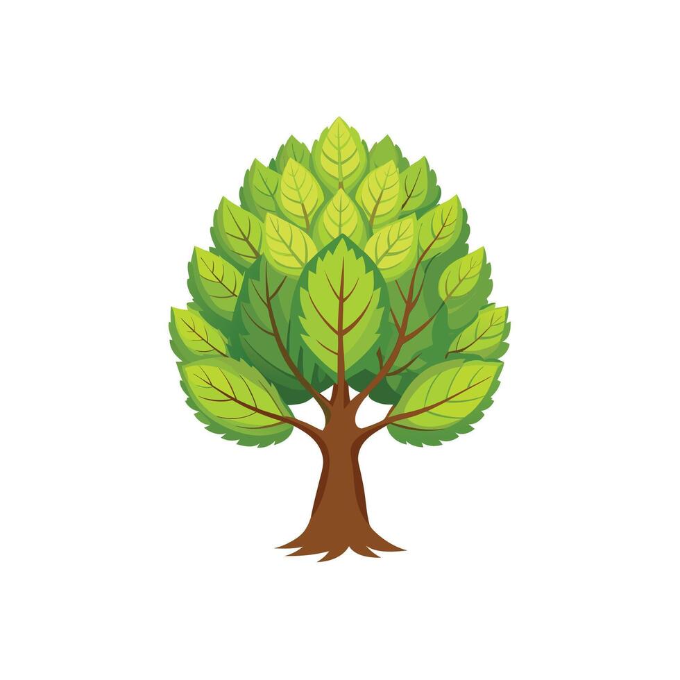 Beautiful Single Big Tree Illustration vector