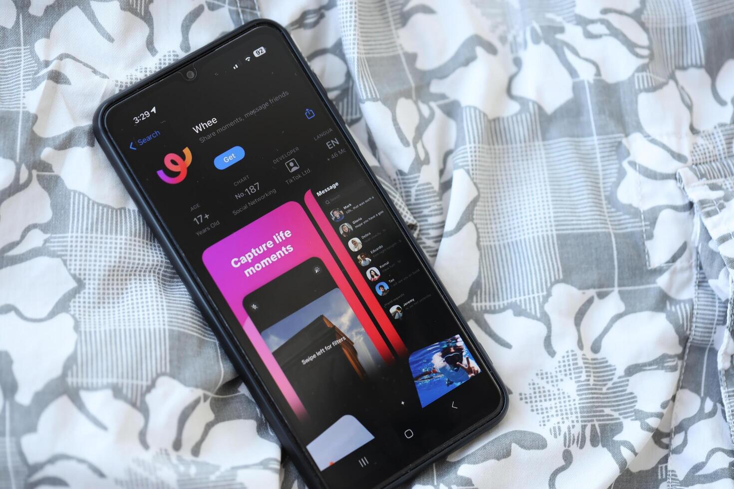KYIV, UKRAINE - JUNE 20, 2024 Whee is instagram-like application for asian smartphone users for sharing photos between friends
