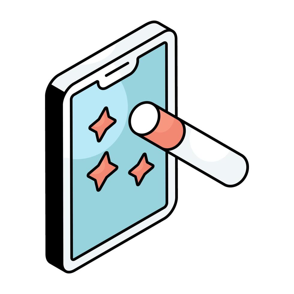 Trendy design icon of magic wand vector