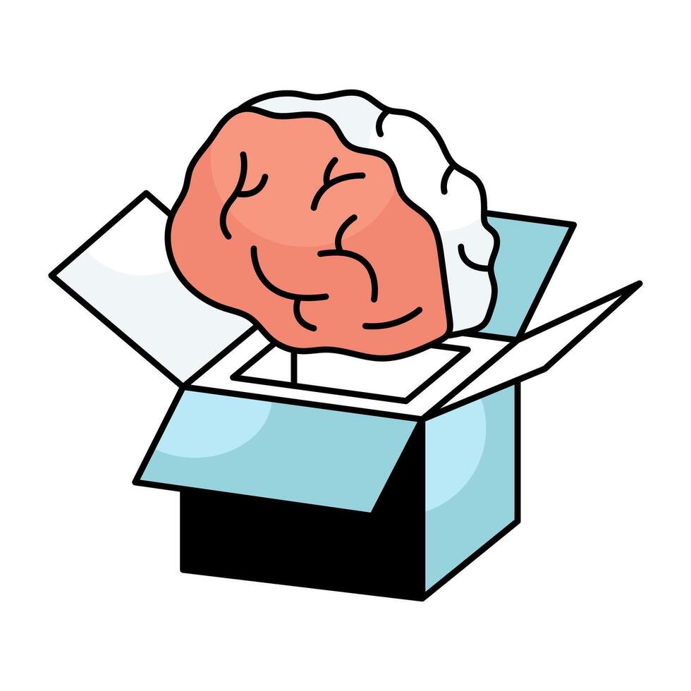 Modern design icon of think outside the box vector