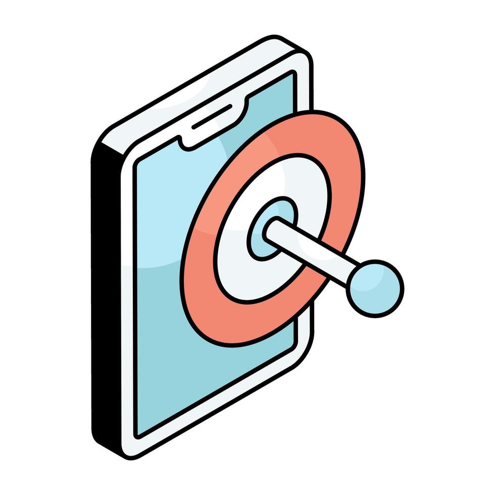 Conceptual design icon of mobile target vector