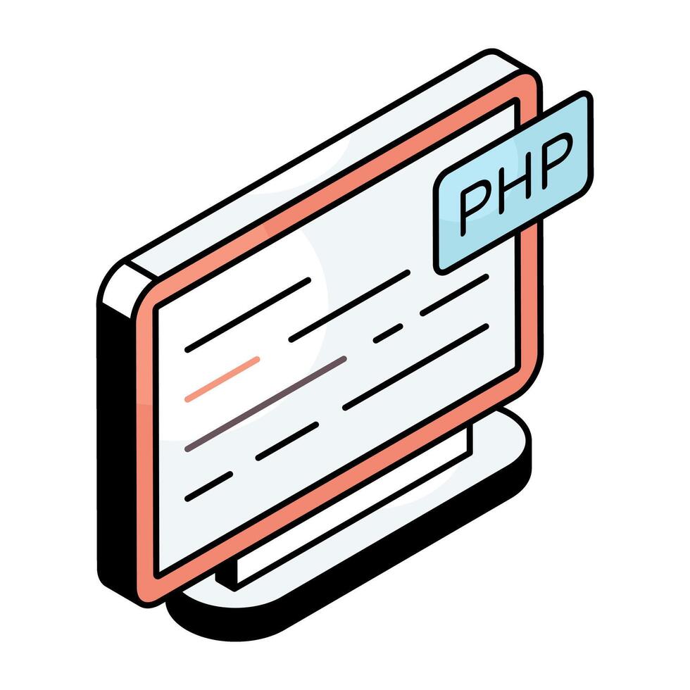Unique design icon of system coding vector