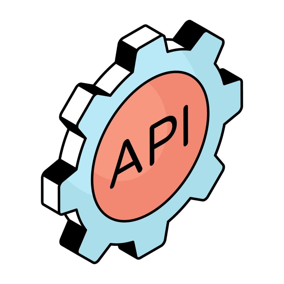 Premium download icon of api p to vector
