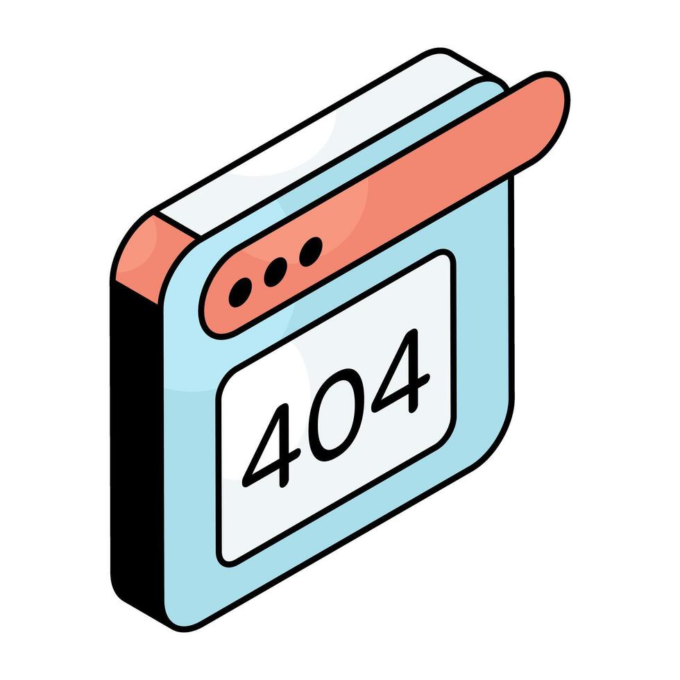 A creative design icon of error 404 vector