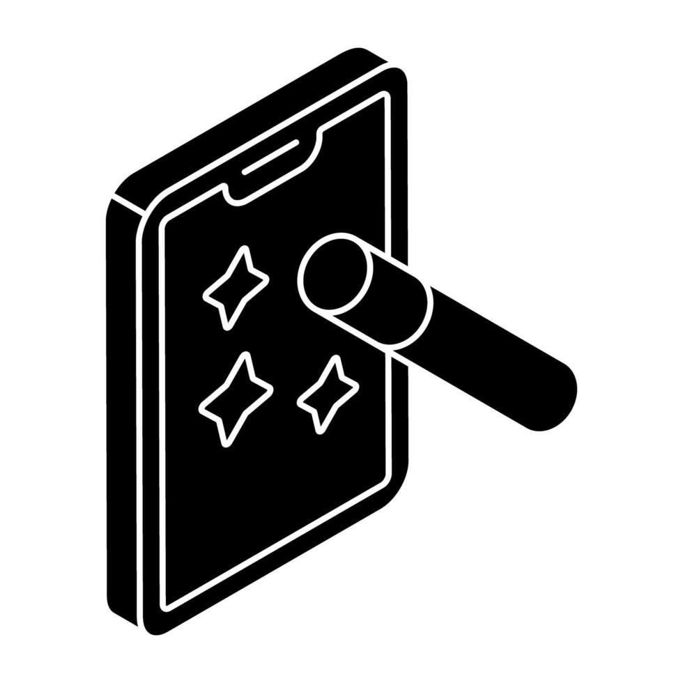 Trendy design icon of magic wand vector