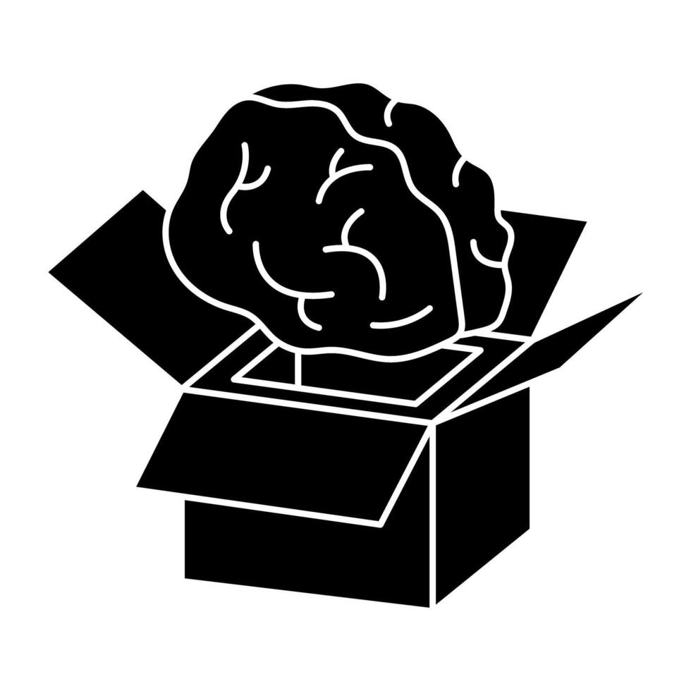 Modern design icon of think outside the box vector