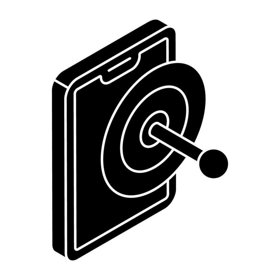Conceptual design icon of mobile target vector