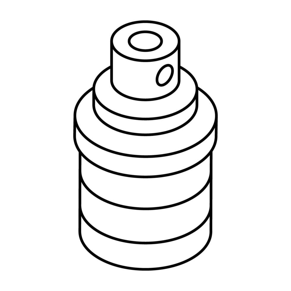 Conceptual flat design icon of spray paint vector