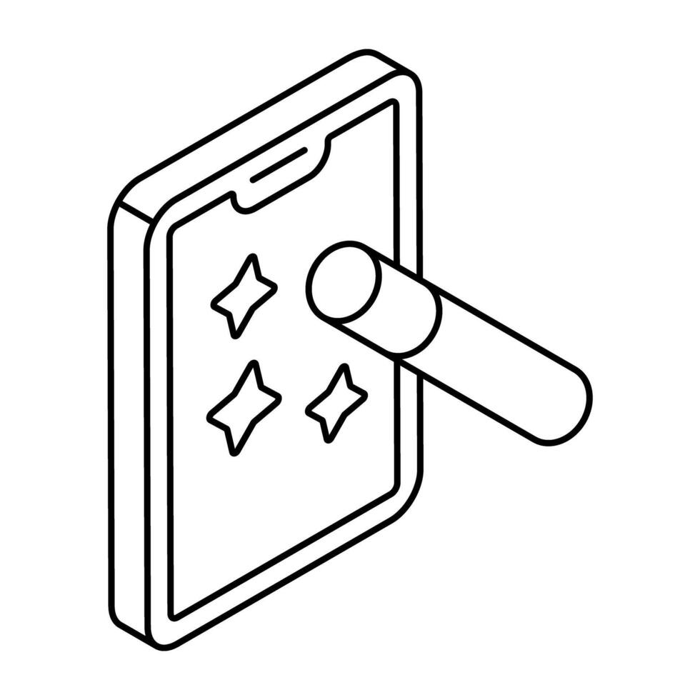 Trendy design icon of magic wand vector