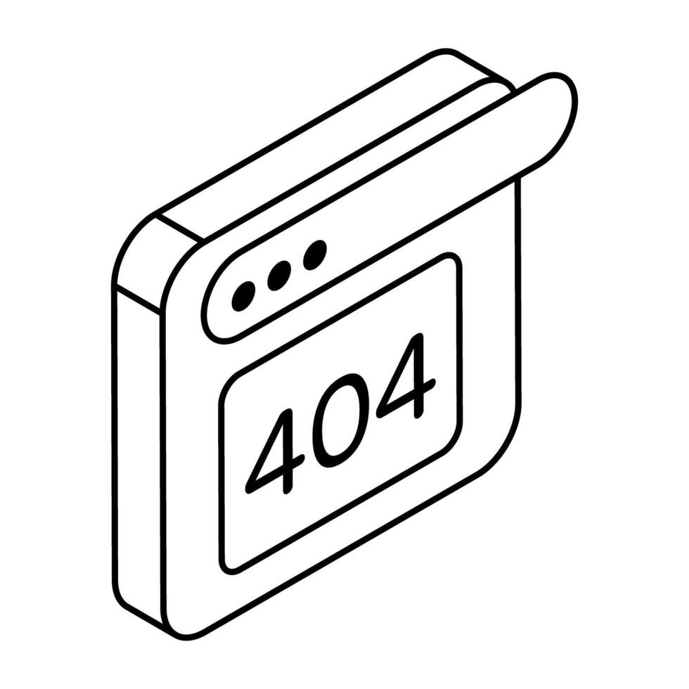 A creative design flat of error 404 vector