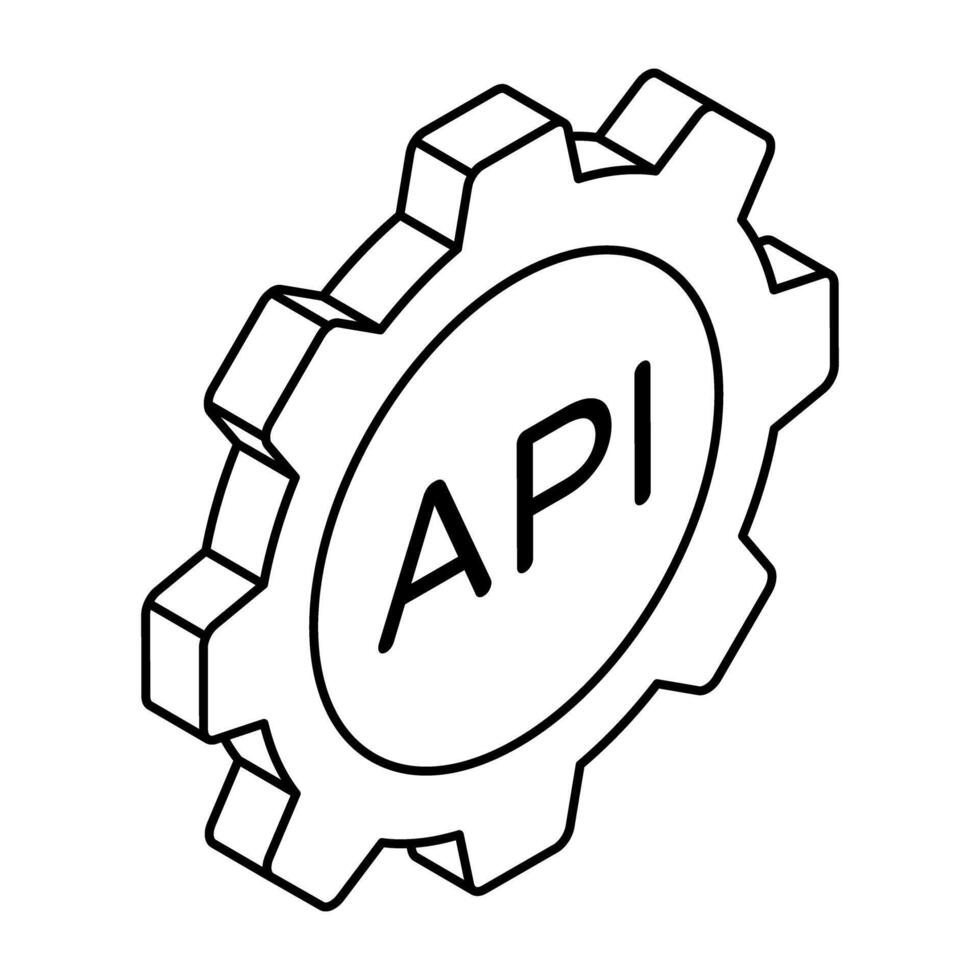 Premium download icon of api p to vector