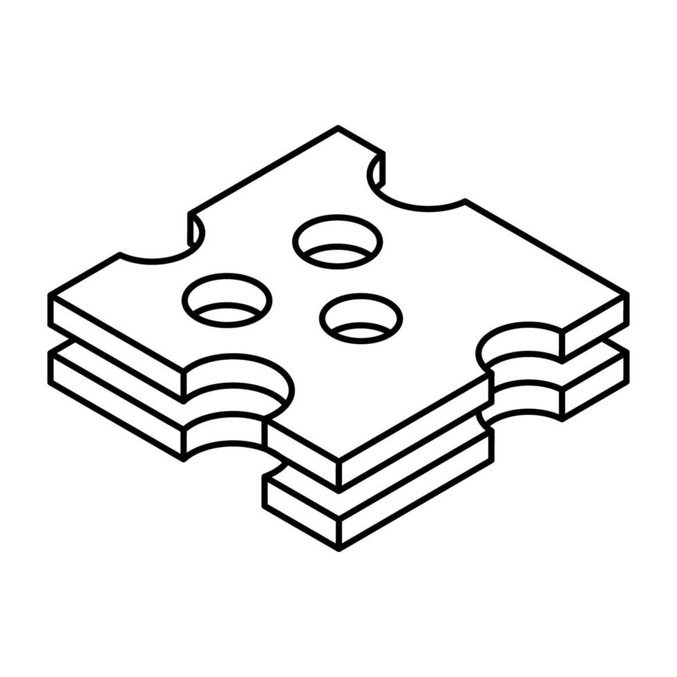 A trendy design icon of cheese slice vector