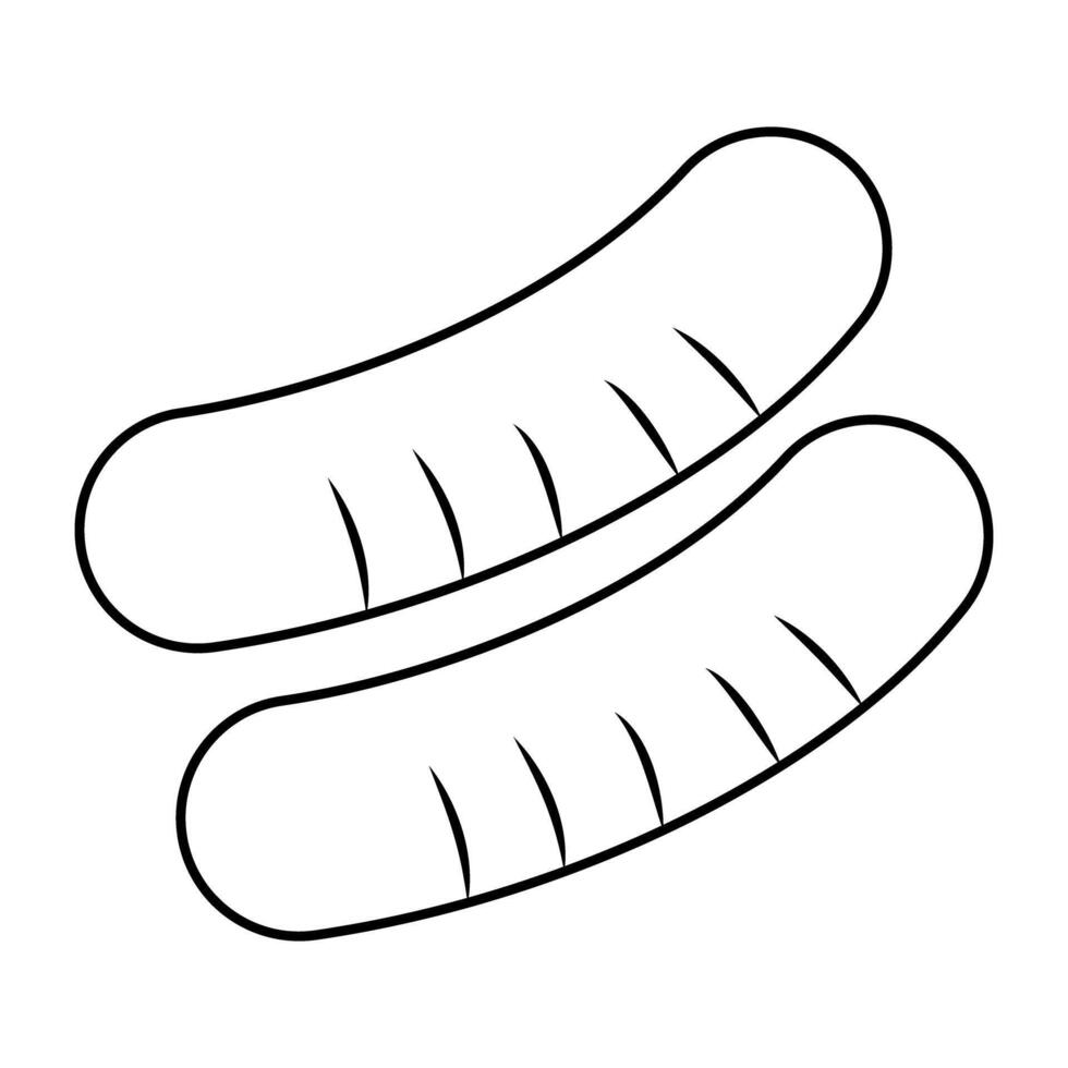 Creative design icon of sausage vector