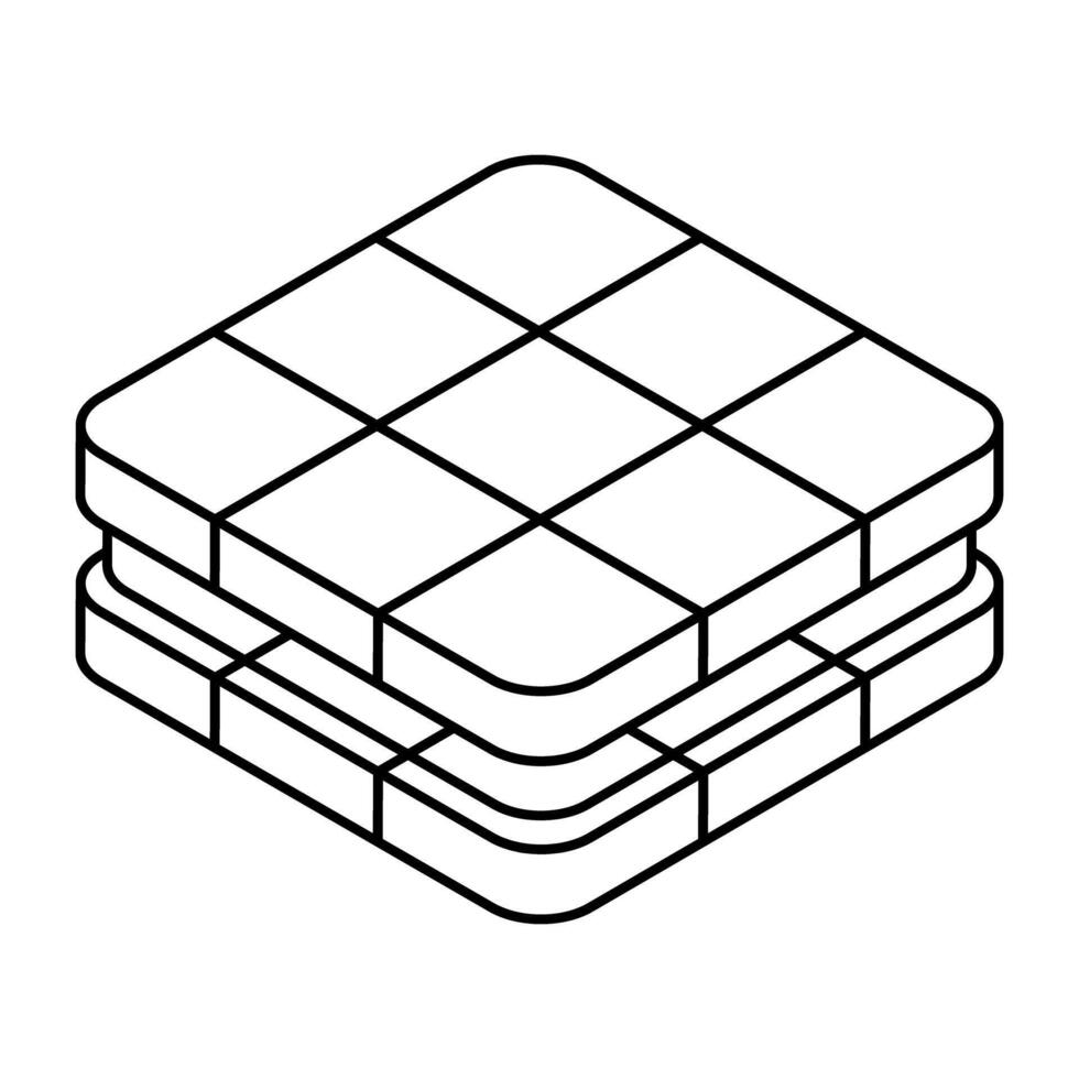 A flat design icon of biscuits vector