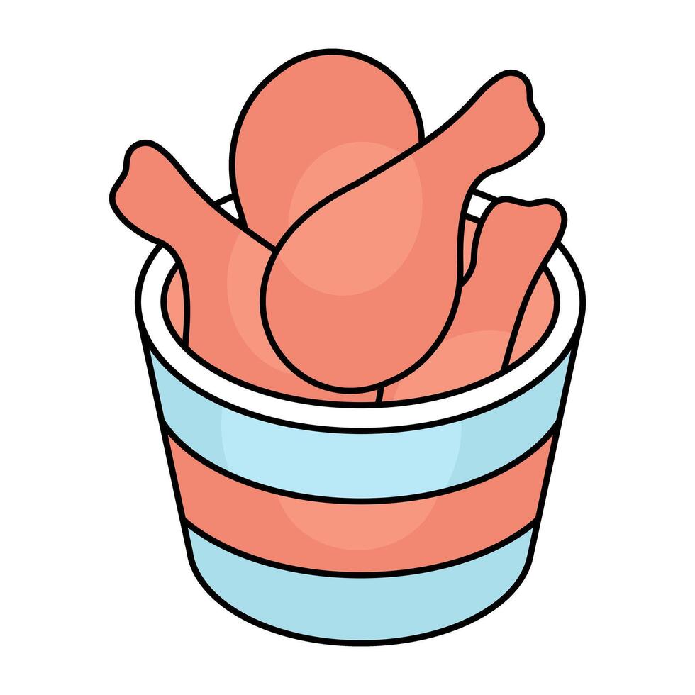 Perfect design icon of chicken bucket vector