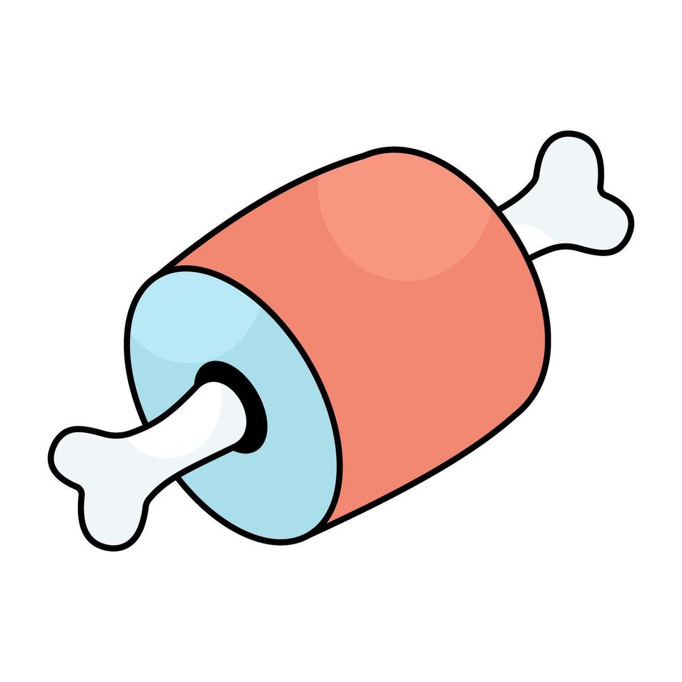 Creative design of the meat bone vector