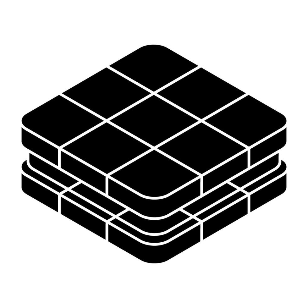 A flat design icon of biscuits vector