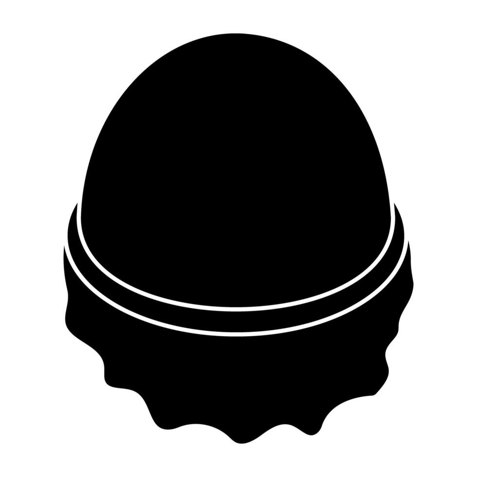A flat design icon of boiled egg vector