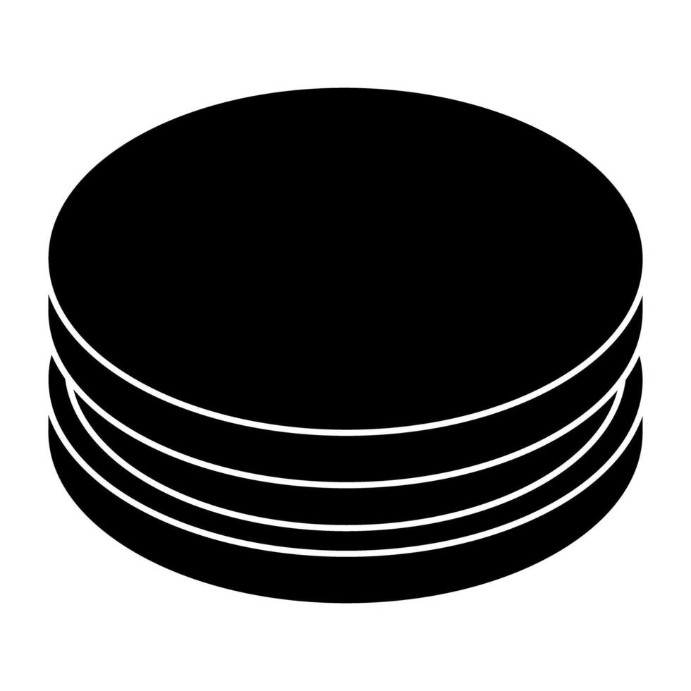 A flat design icon of biscuits vector