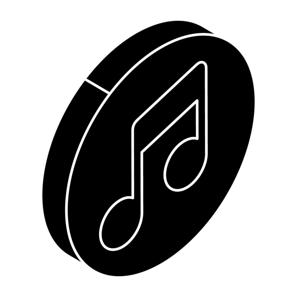 A premium download icon of music note vector