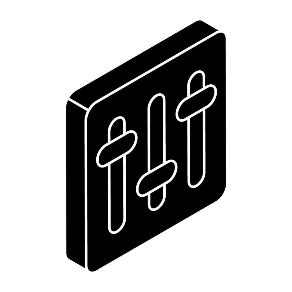 An editable design icon of volume equalizer vector