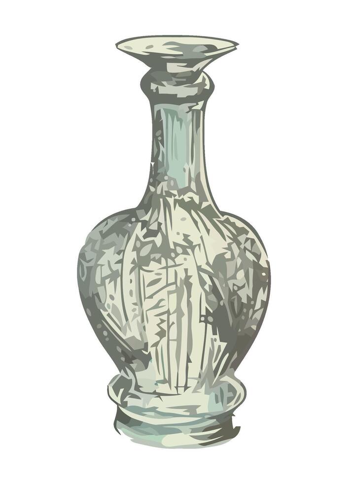 Ornate vase holds wine, a celebration icon isolated vector