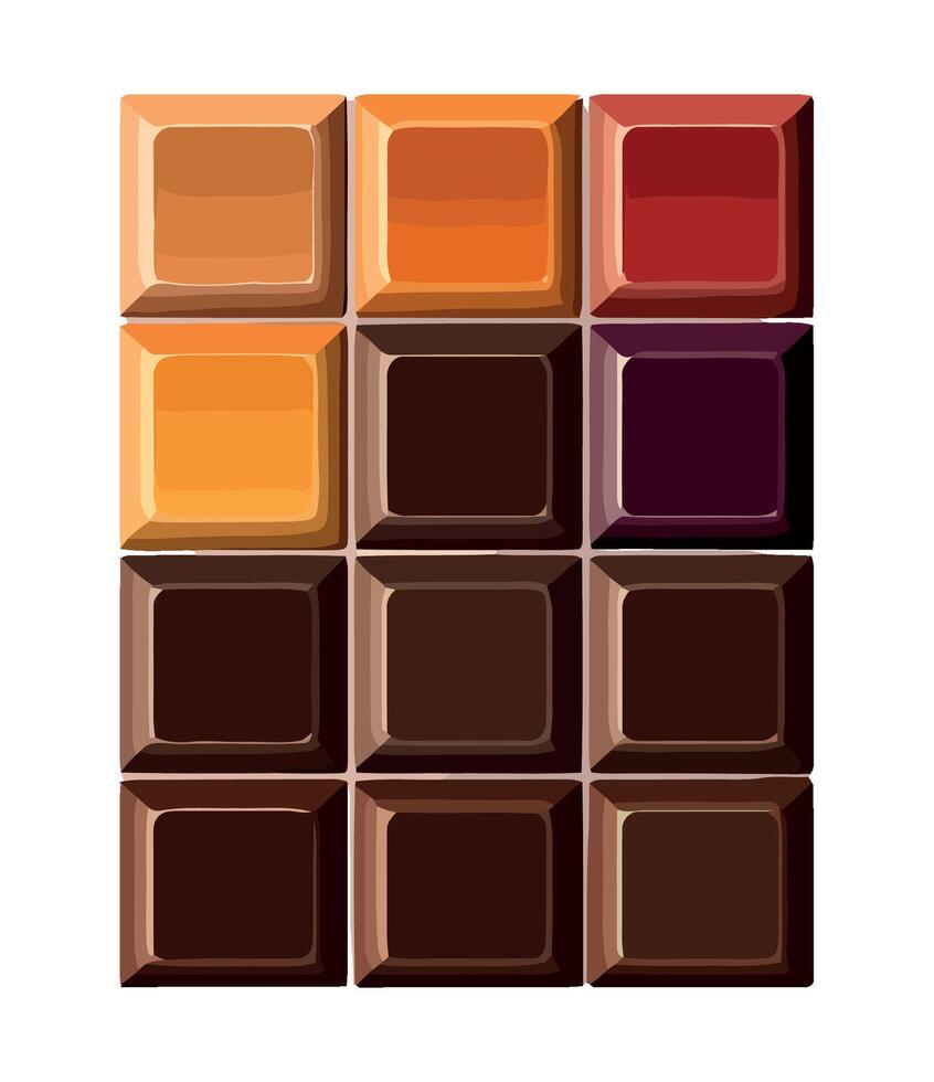 A gourmet chocolate, sweet and shiny icon isolated vector