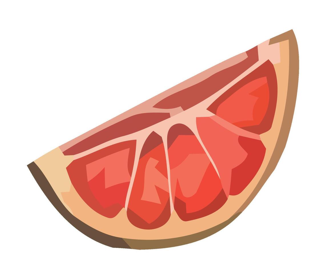 Juicy citrus slice symbolizes summer refreshment and health isolated vector