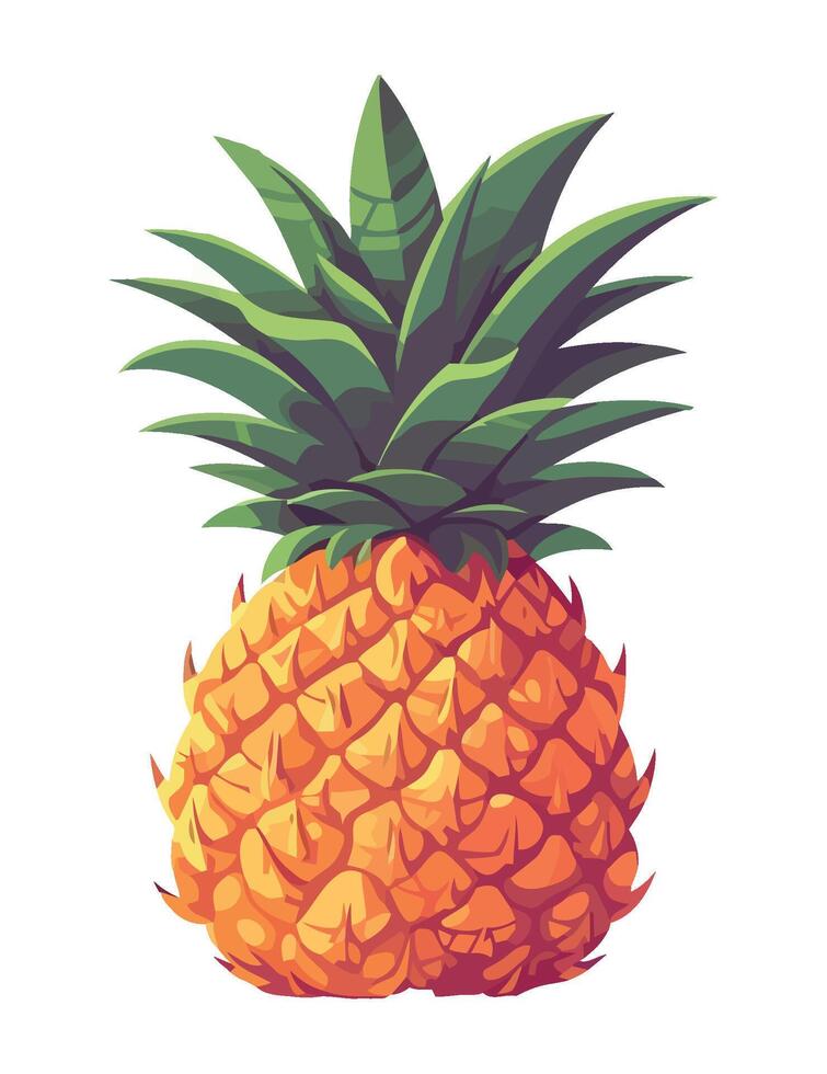 Ripe pineapple, symbol of tropical freshness and sweetness isolated vector