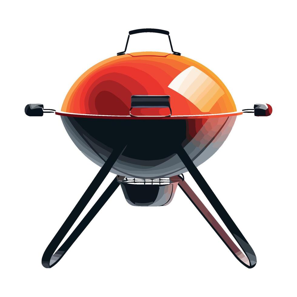 Grilled meat on barbecue, perfect summer lunch icon isolated vector
