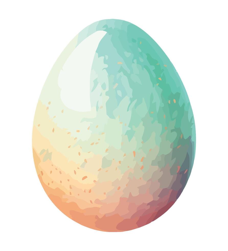easter egg decoration on white backdrop icon isolated vector