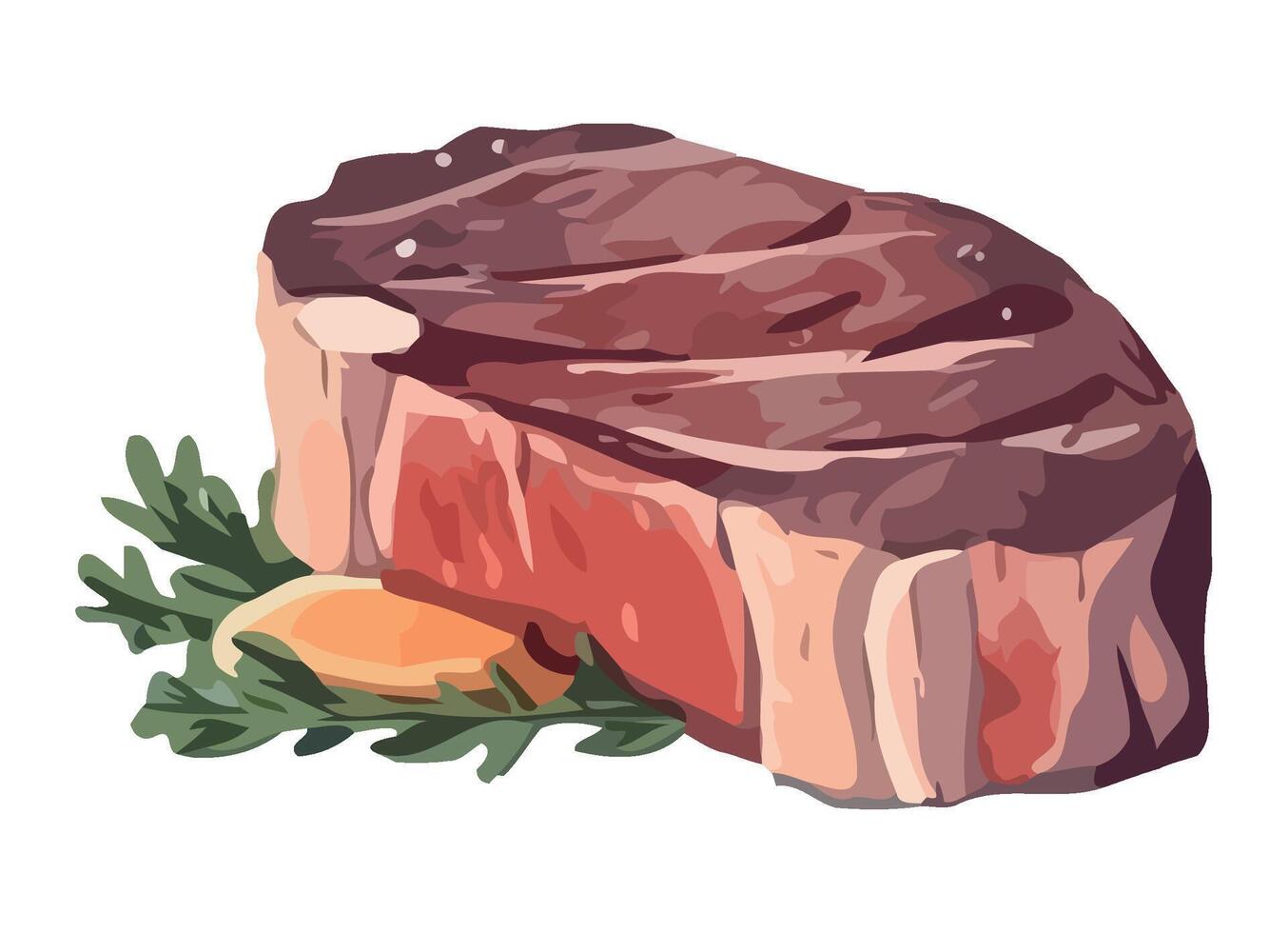 Freshly cooked gourmet meal beef icon isolated vector