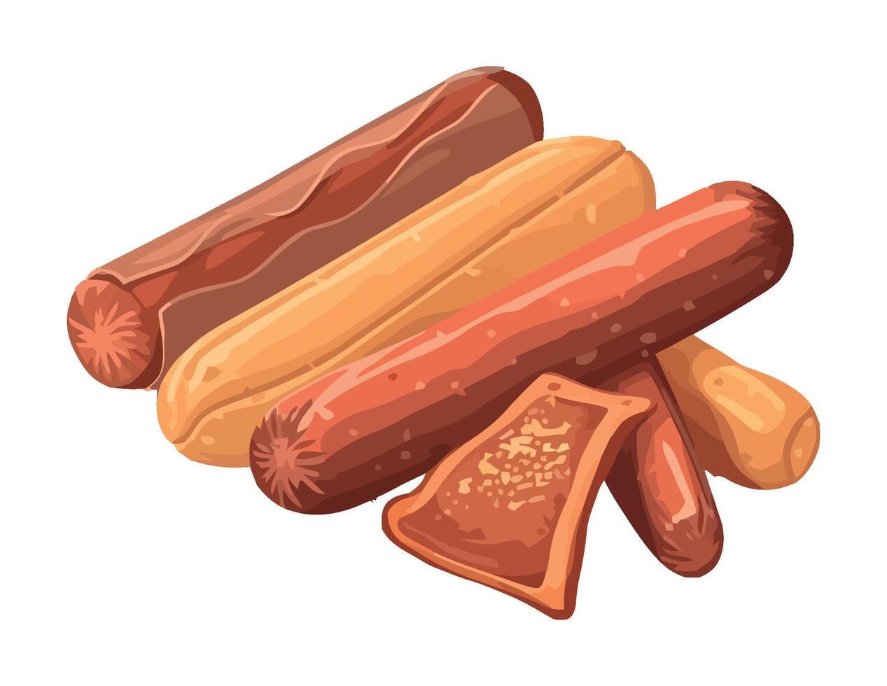 Grilled pork and beef hot dog meal icon isolated vector