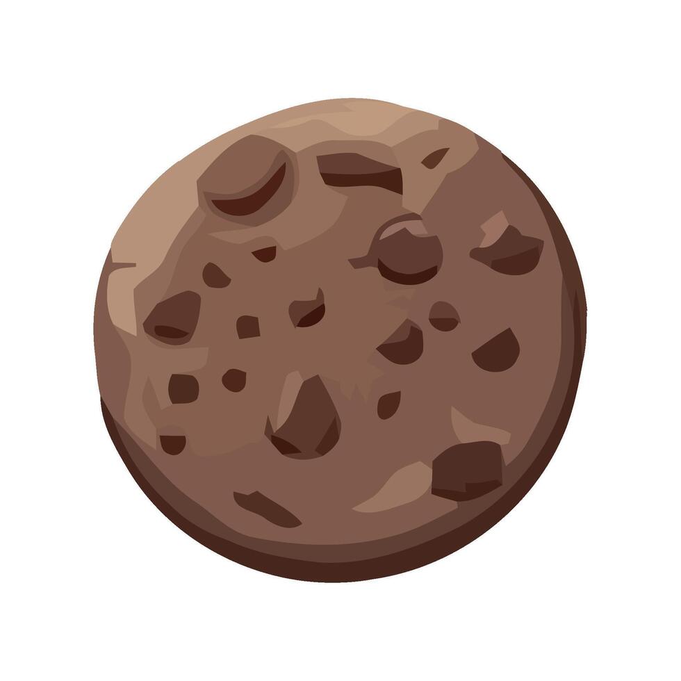 Sweet chocolate cookie icon, isolated illustration design vector