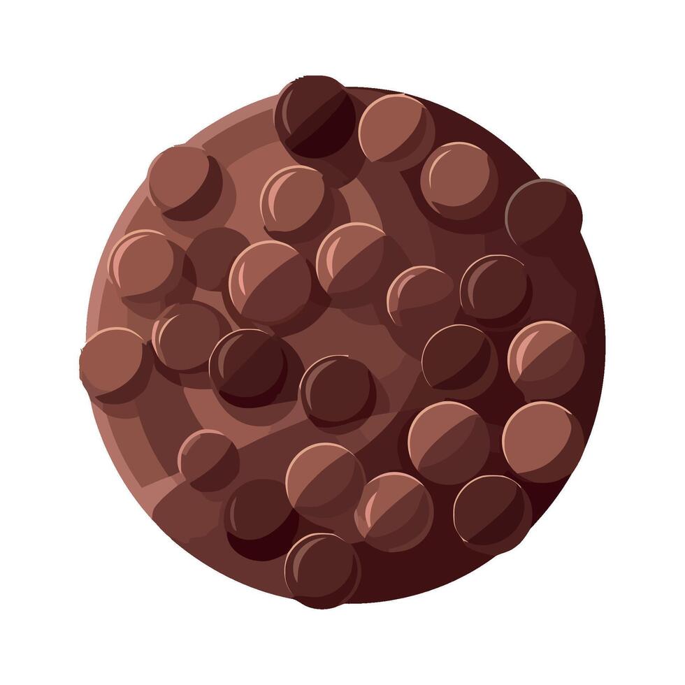 Healthy eating chocolate cookie fresh icon isolated vector