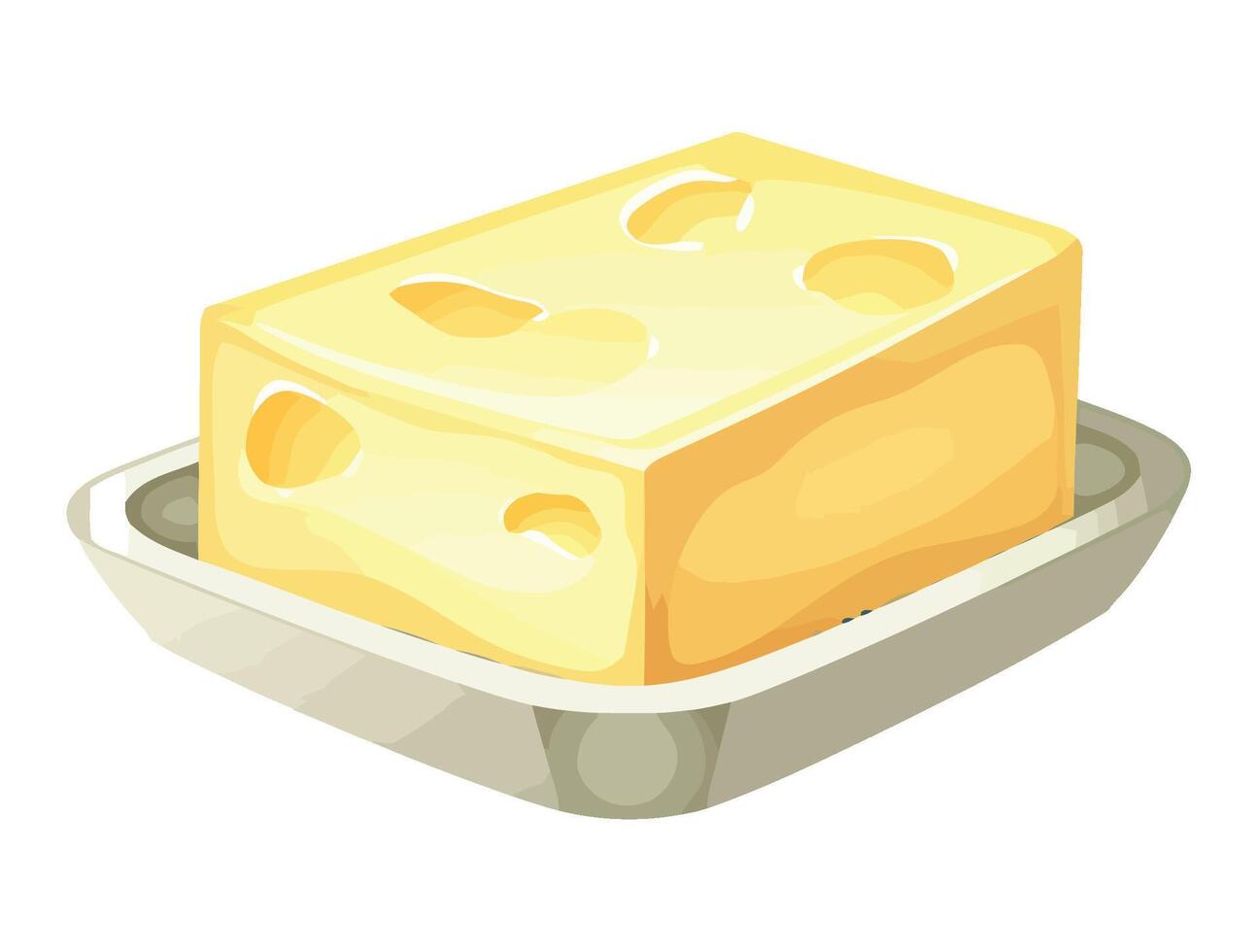 Fresh cheese on gourmet tray, healthy eating icon isolated vector