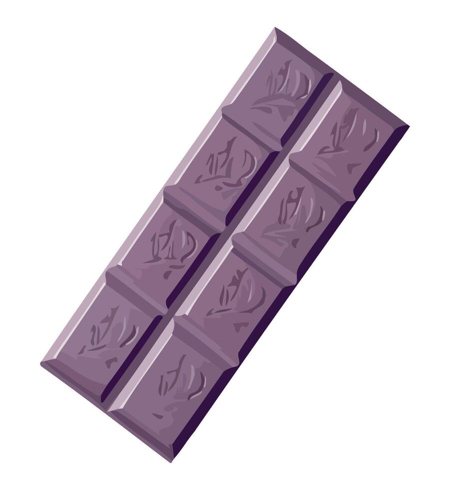 Sweet chocolate slices on white background icon isolated vector