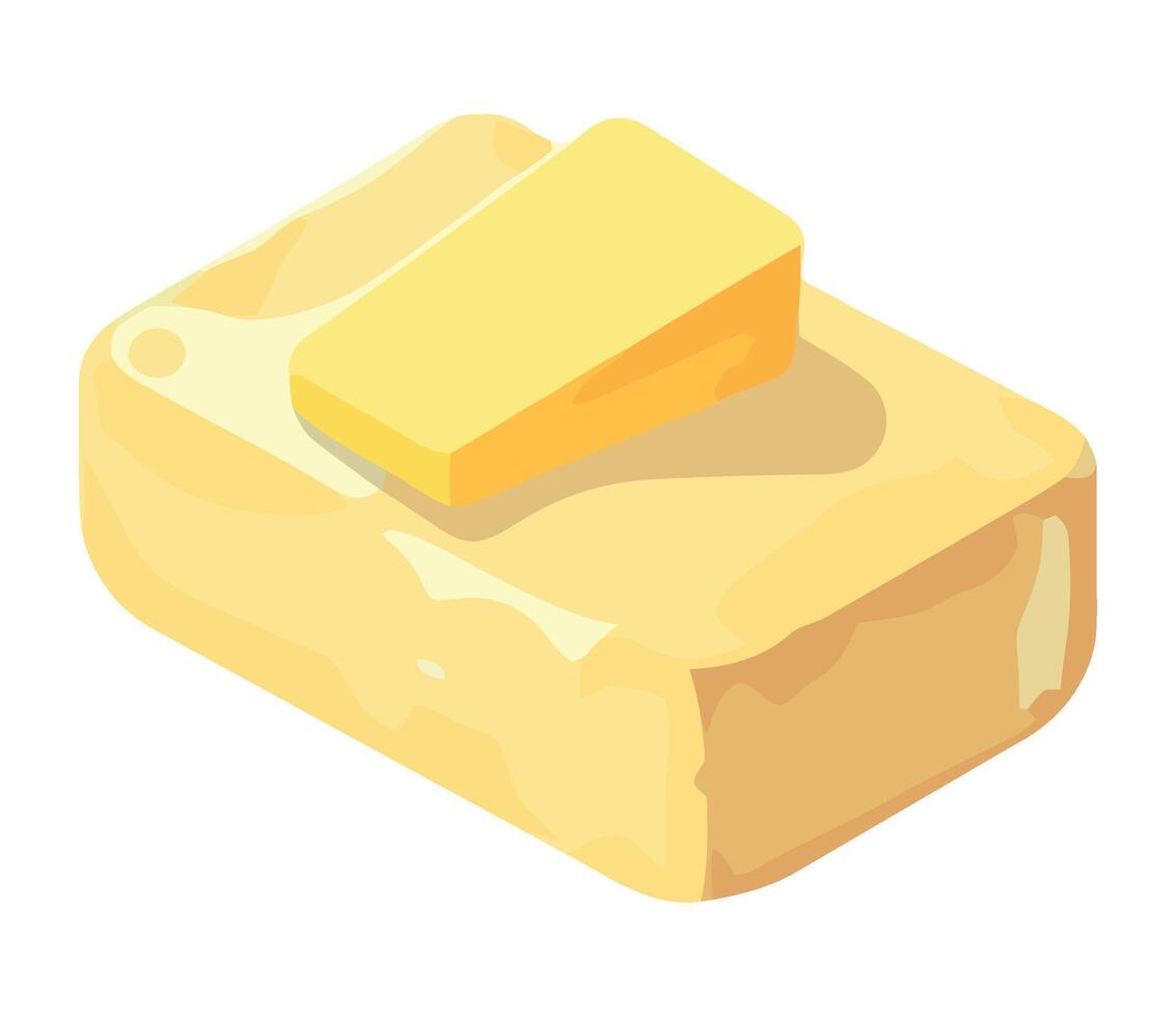 Healthy butter symbolized by fresh milk ingredient icon isolated vector