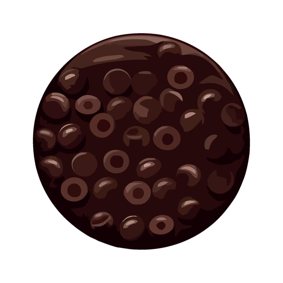 chocolate cookie dessert icon design isolated vector
