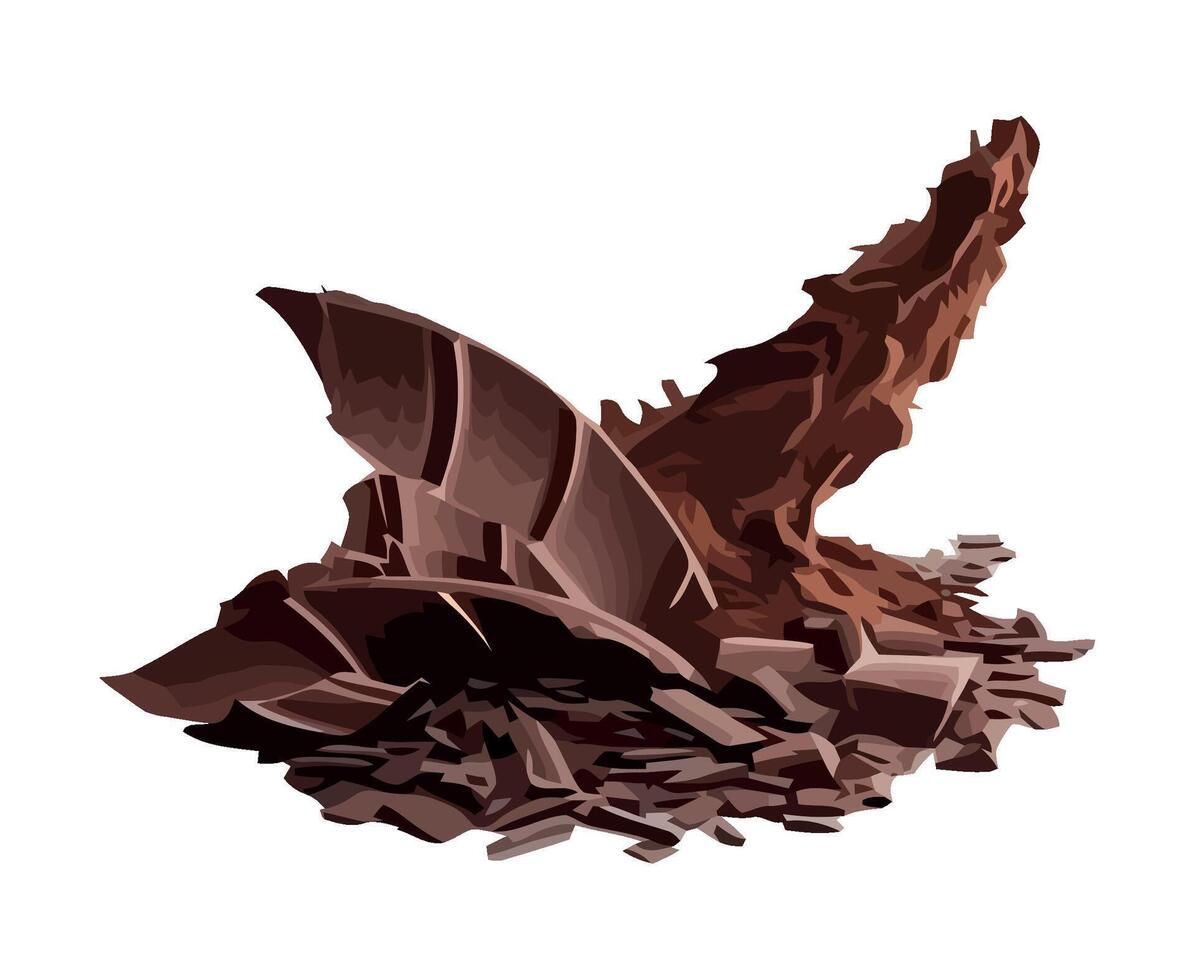 chocolate candy broken on white backdrop icon isolated vector
